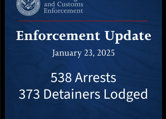 न्यू योर्कमा सहित आइसले ५३८ लाई गिरफ्तार गर्‍यो, ३७३ हिरासतमा